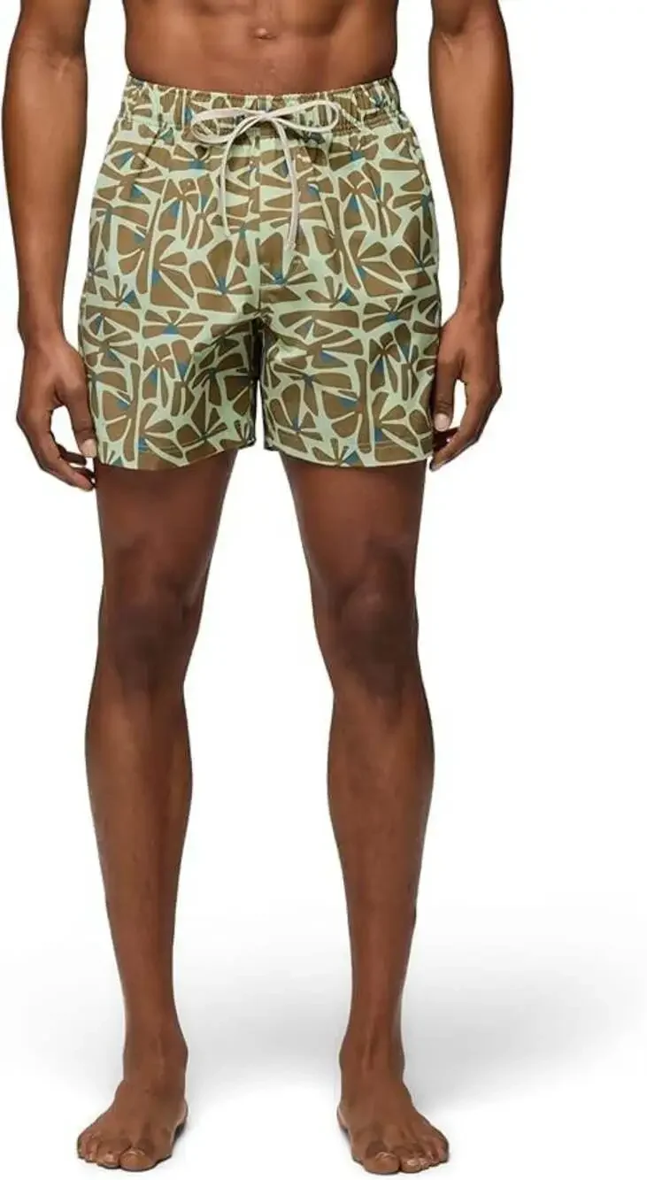 PrAna Metric E-Waist Board Shorts Size XXL Bio Mint Retro Bloom Swim Trunks NWT
